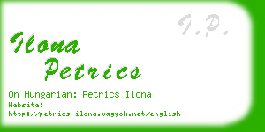 ilona petrics business card